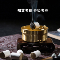 宝康林 无烟艾灸盒装随身灸熏蒸家用仪器单联宫寒艾条艾柱熏盒热敷包全身袋罐纯铜便携式一联通用