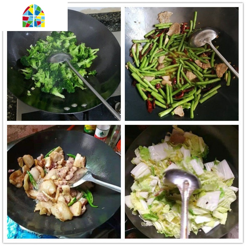 章丘精铁锅炒菜锅老式精铁锅同款家用传统燃气灶适用精铁锅锅无涂层 FENGHOU [32CM带耳单锅送铲子]炒锅高清大图