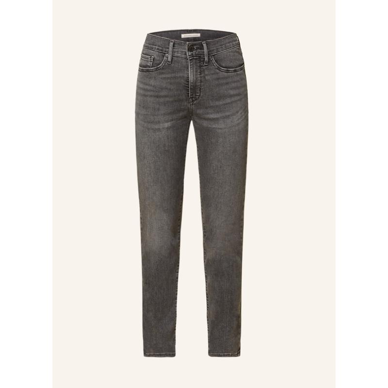Levi's女士弹力棉直筒牛仔裤高腰显瘦修身拉链五口袋休闲百搭小脚裤