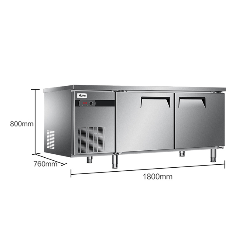 Haier/海尔 SP-426C2 426升1.8米冷藏操作台大冰柜 商用厨房冰箱冷柜保鲜