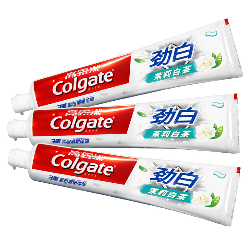 高露洁劲白茉莉白茶牙膏120g*3