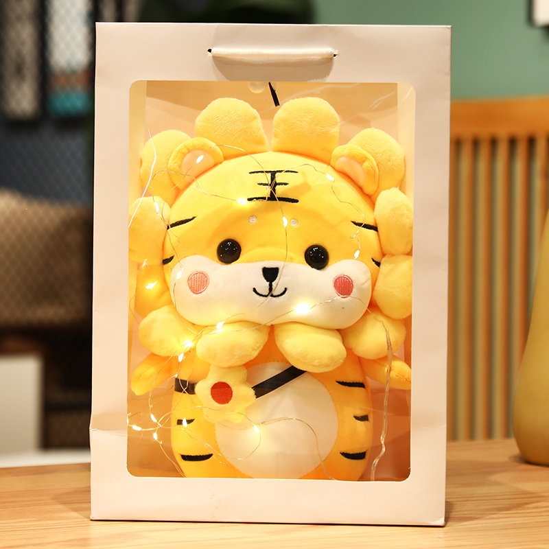 智扣可爱老虎公仔超萌玩偶虎年吉祥物布娃娃超软本命年毛绒玩具女生