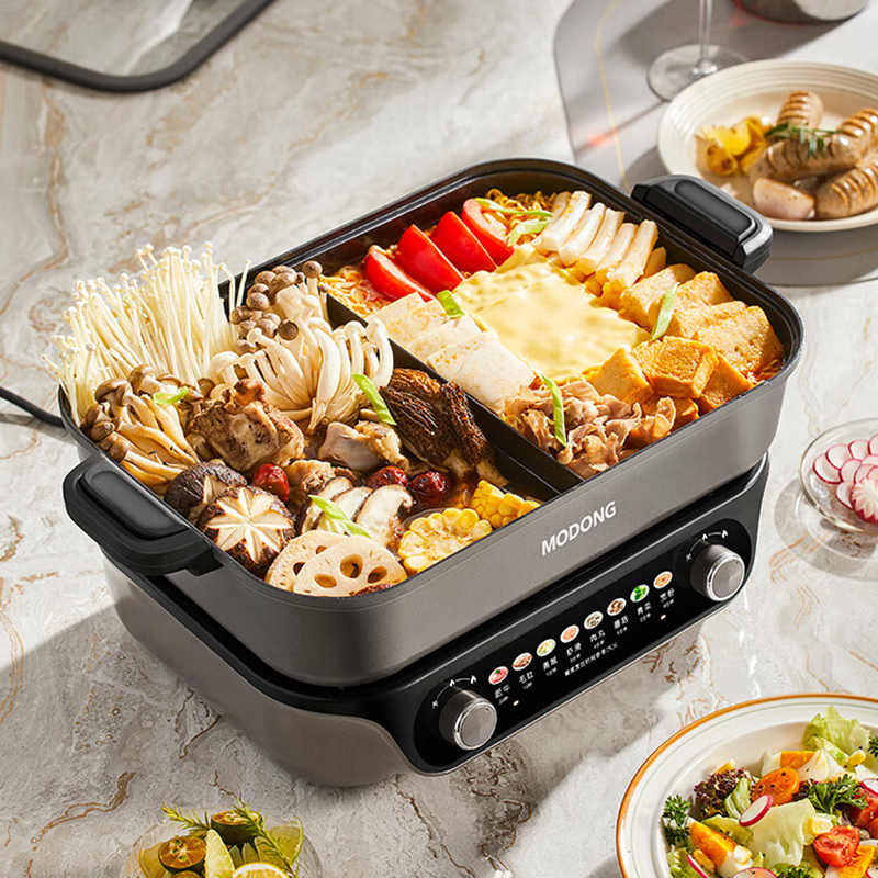 摩动电煮锅8L大容量独立控温分区设计持续快煮MD-FT05Y高清大图