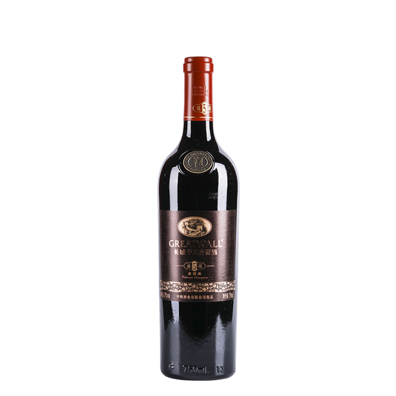 长城(GreatWall)华夏葡园盛藏5年赤霞珠红酒干红葡萄酒750ml*6瓶 整箱装