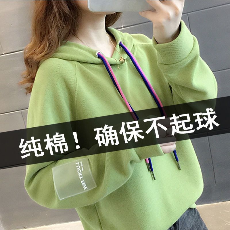 棉卫衣女2021新款ins潮春季衣服上衣女学生韩版宽松长袖女装