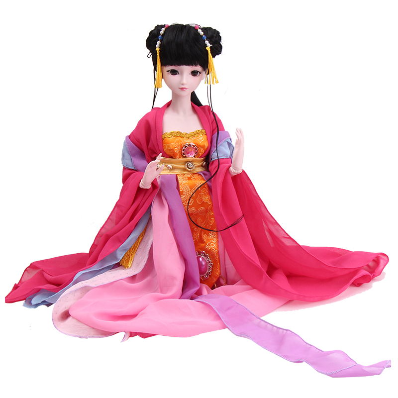 叶罗丽娃娃卡通公主夜萝莉仙子芭比娃娃DIY梦幻套装改装儿童宝宝女孩玩具换装娃娃叶罗丽仙子-贵妃60CM 送装饰礼包6件套