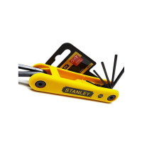 工具库 史丹利Stanley 7件套公制折叠式内六角扳手69-262-23C 2.5-10mm 7件套