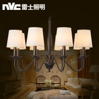 雷士照明(NVC)晨曦 美式客厅吊灯 欧式别墅复式楼简约乡村铁艺复古奢华灯具