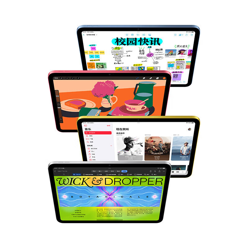 Apple/iPad(第10代)10.9英寸平板电脑 2022年款(64GB WLAN版/学习办公娱乐/企业购)银色