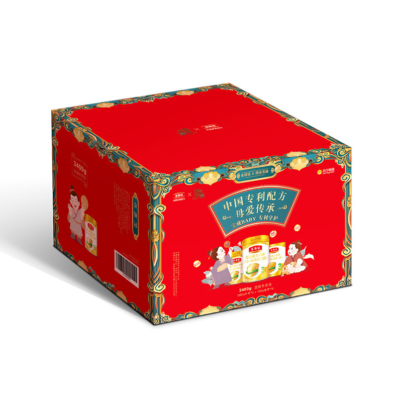 伊利金领冠 国家宝藏礼盒 3段900g*2罐+400g*4盒