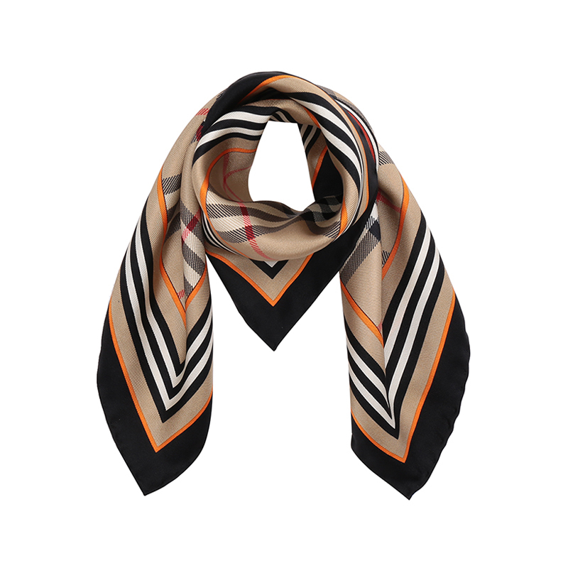 博柏利 burberry 女款桑蚕丝方巾丝巾围巾装饰巾小号8053183参数配置_