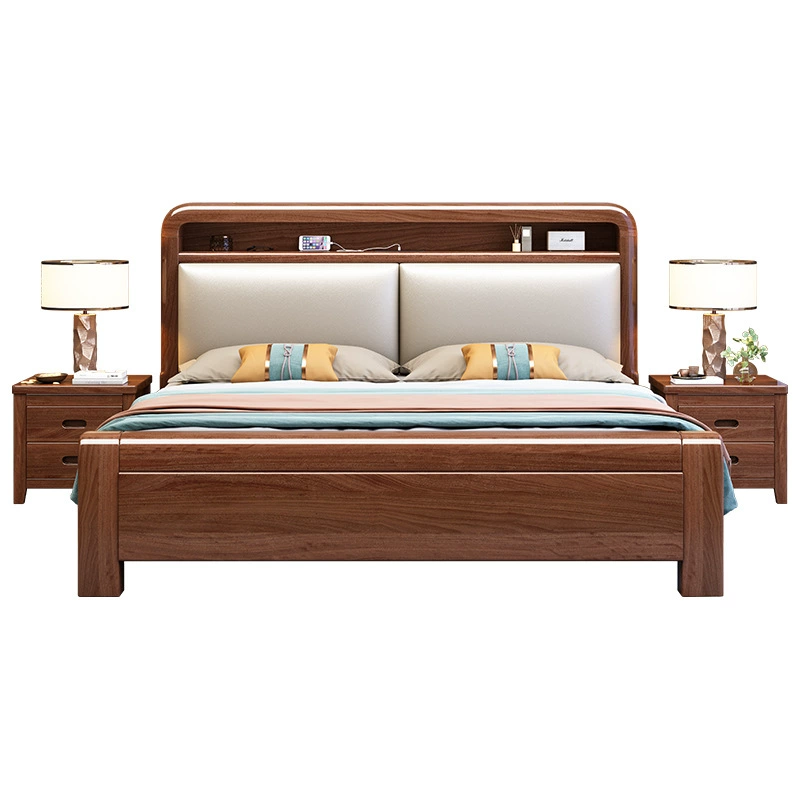 蕃蒂实木床1.5m张高清大图