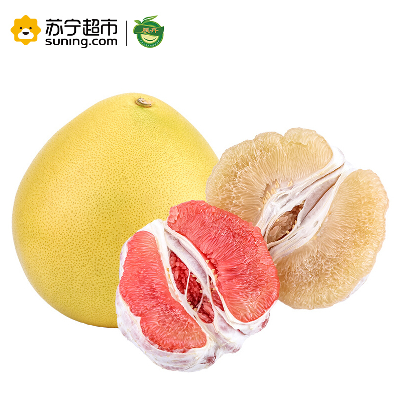 展卉 精品琯溪蜜柚 鸳鸯柚子2粒 1红1白 1.展卉 鸳鸯柚子(红心+白心) 2个装 总重量1.8-2.5kg 新鲜水果