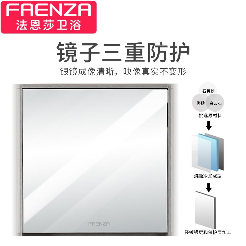 法恩莎卫浴浴室柜组合洗脸盆卫生间洗漱台FDGD3615G