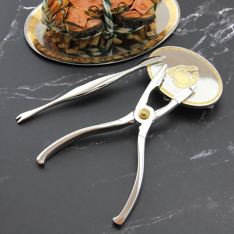 蟹钳蟹叉吃螃蟹工具蟹八件简装二件套蟹具品大闸蟹