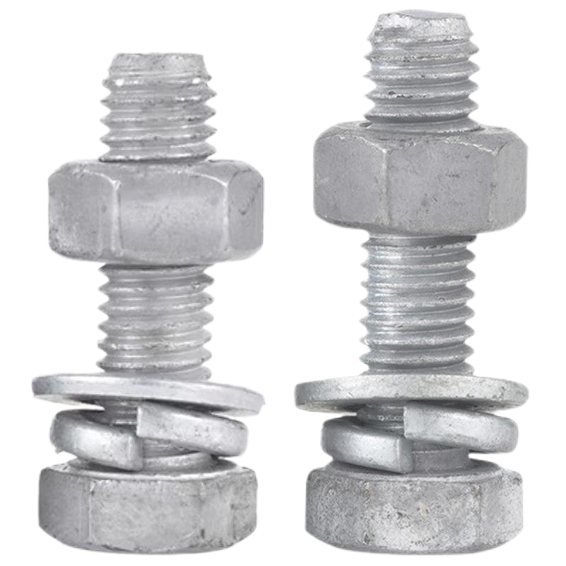 帕尔永固 热镀锌螺栓 六角头螺栓 单头螺栓(配套螺母、平垫、弹垫)M14*200 个高清大图