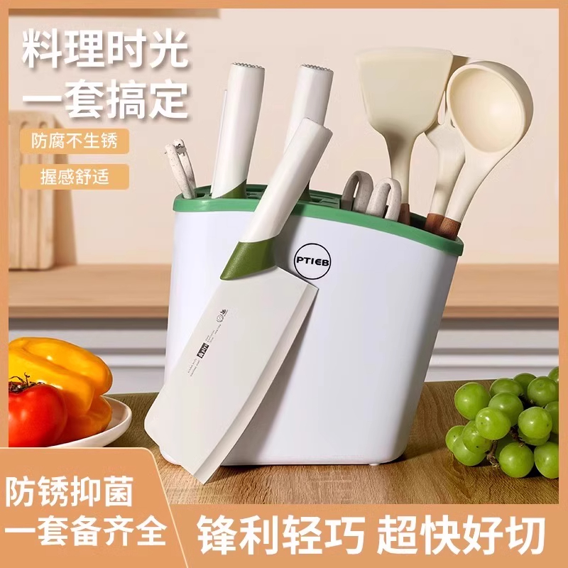 厨房刀具不锈钢全套厨具家用锋利切菜切肉砍骨刀套装组合7163高清大图