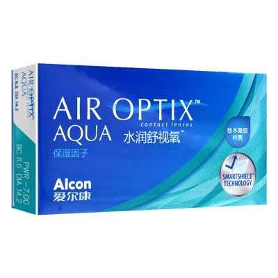 爱尔康(Alcon)爱尔康视康舒视氧月抛3片/盒 透明硅水凝胶 月抛 爱尔康隐形眼镜 美国进口