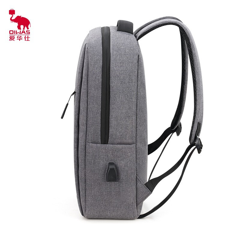 爱华仕(OIWAS)时尚商务 多功能 双肩包OCB4449灰色高清大图