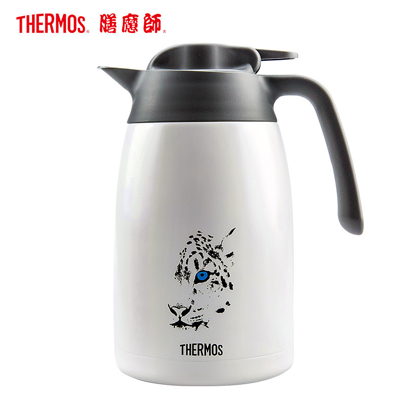 膳魔师高端精品保温壶 雪豹系列 珍珠白色 1500ML/送礼用/304不锈钢保温壶/水杯/保温壶家用/THERMOS