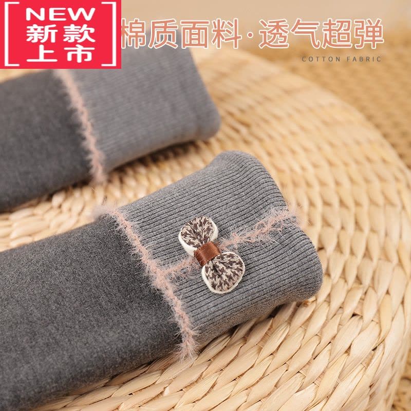 可莉允女童打底裤加绒加厚秋冬款儿童保暖打底袜九分裤一体绒裤子保暖裤图片