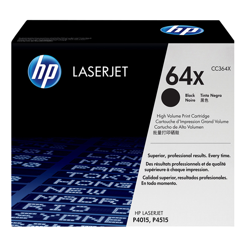 惠普(HP)CC364X 黑色硒鼓 64X(适用LaserJet P4014n P4015n/tn/x P4515/n)高清大图