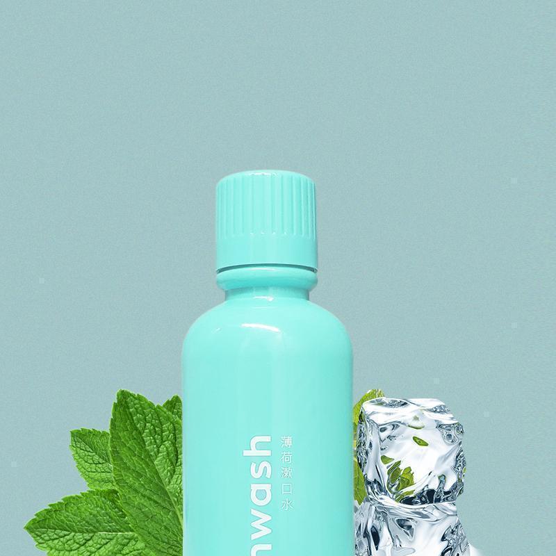 苏宁极物益生菌清新薄荷漱口水500ml 清新口气除口臭去牙结石 不含酒精办公家用成人通用款漱口水