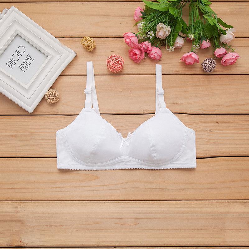 透气薄款白色学生文胸女生内衣少女无钢圈夏季胸衣初中高中生胸罩