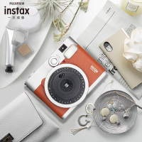 富士(FUJIFILM)INSTAX立拍立得 一次成像 胶片相机 mini90银棕色 套餐五(含限定礼盒+10张相纸)