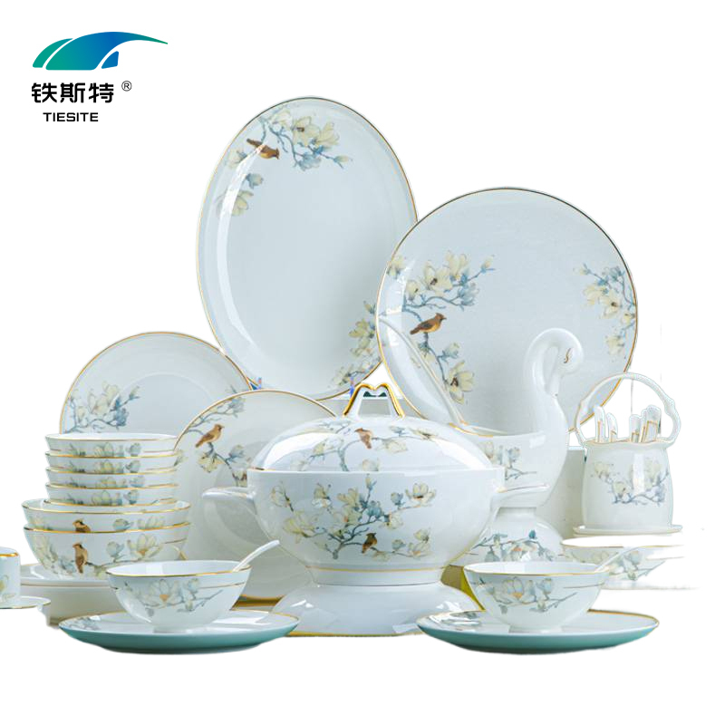 铁斯特 陶瓷餐具岁月静好 骨瓷餐具60件套 TST-CJ1060 套