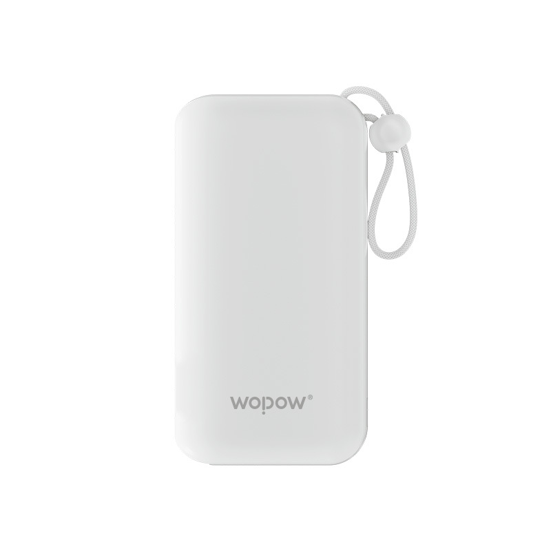 沃品(WOPOW)LQ07 自带线10000毫安大容量22.5W快充插头AC充电器三合一便携移动电源适用苹果华为mate