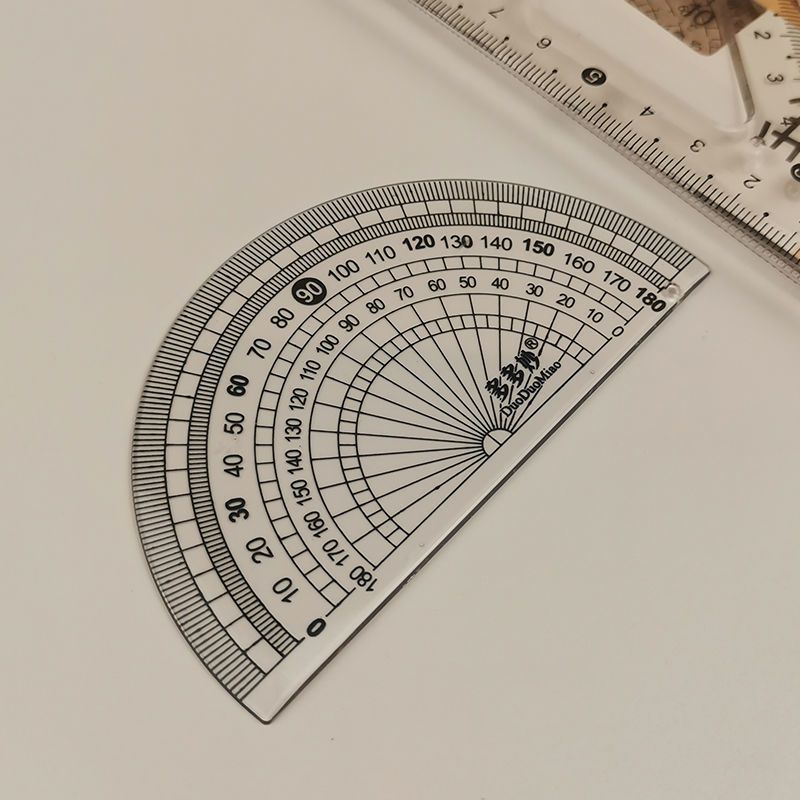 买1送1三角尺套装尺硬塑料尺子三角板量角器小学生直尺子学生15cm套尺