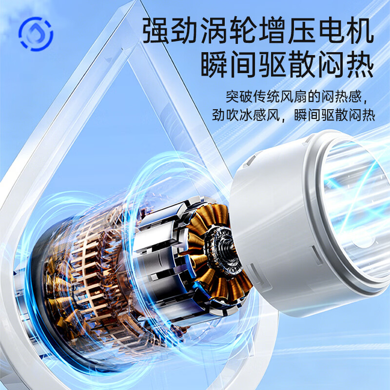 钻石牌 手持小风扇白色加湿款GF04 小风扇便携随身usb充户外超强力冷风长续航通勤 ZSXJS-HG高清大图