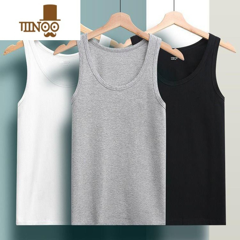 yanxu男士背心上身内衣吊带二道二股二指跨带两根筋薄款背心男夏季