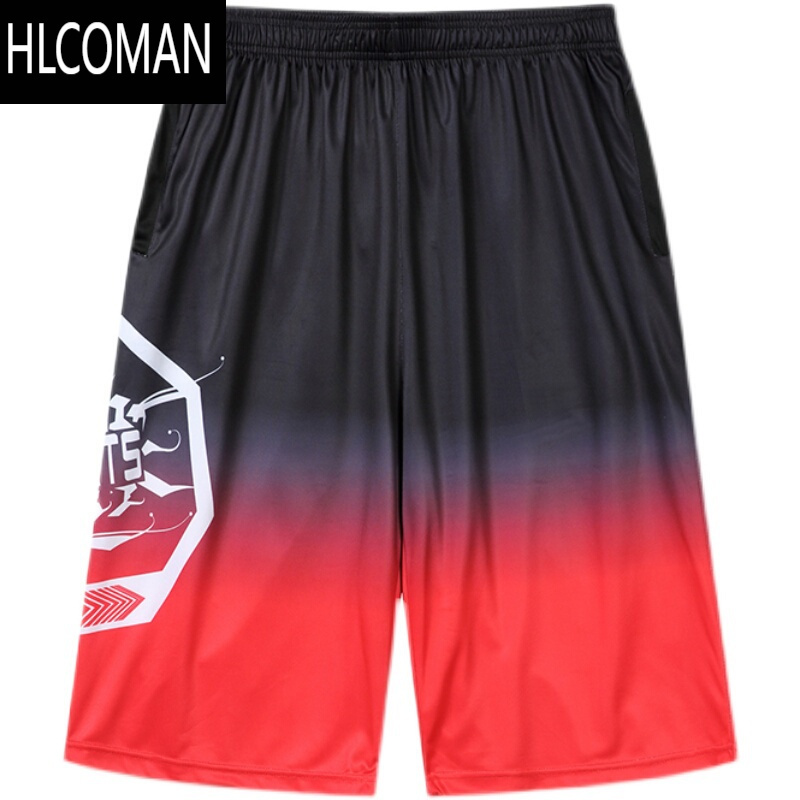 HLCOMAN100-350斤胖子短裤薄款篮球裤加肥加大运动中短裤男士六分大裤衩