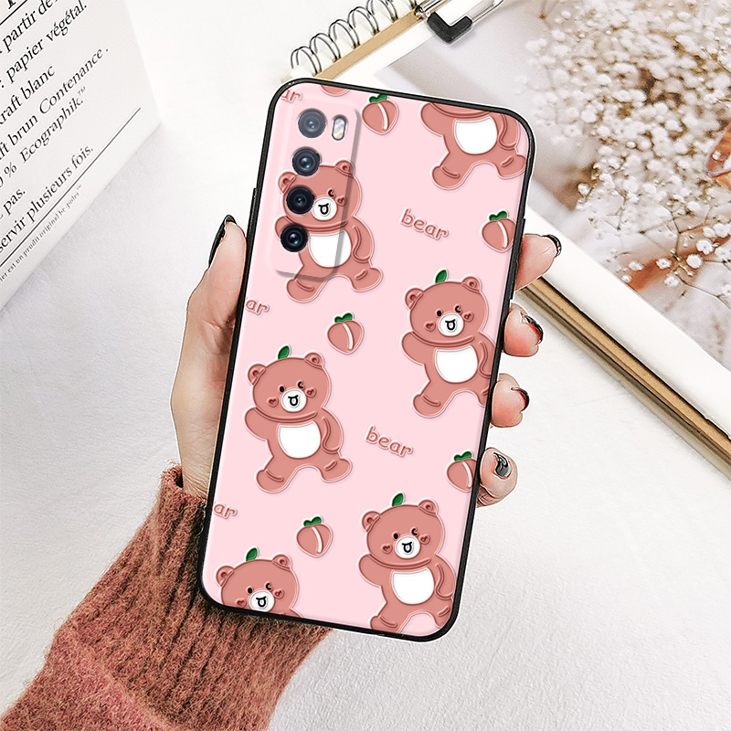 火豹华为ov手机壳网红可爱女款se碎花小熊ov6se浮ov64g全包边5g保护套