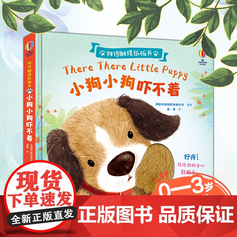尤斯伯恩双语触摸纸板书·小狗小狗吓不着高清大图