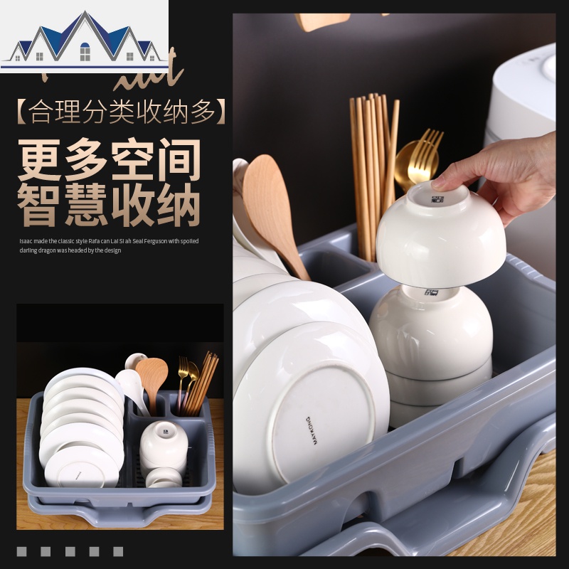 厨房沥水碗架塑料放碗筷架碗碟架收纳盒置物架碗柜落地角架沥水篮 三维工匠高清大图