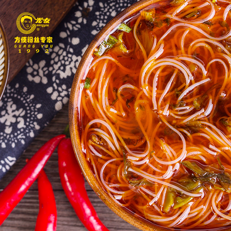 光友 绵阳米粉 (牛肉味 )135g*12碗/箱 四川特产方便速食 米粉高清大图