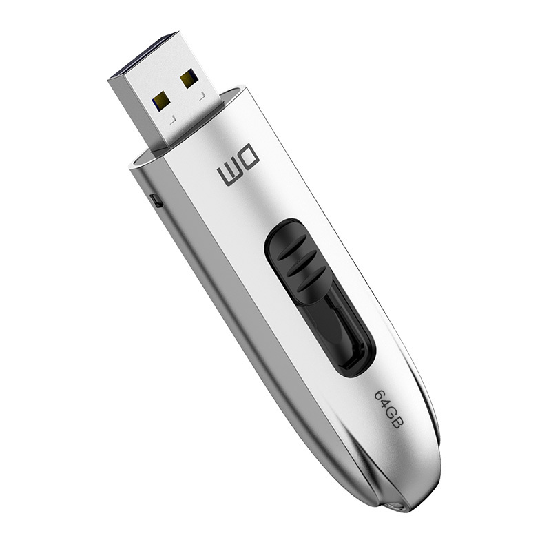 DM 64GB USB3.1 固态U盘 FS220疾风 读速300MB/s 写100MB/s 可伸缩推拉电脑车载高速u盘