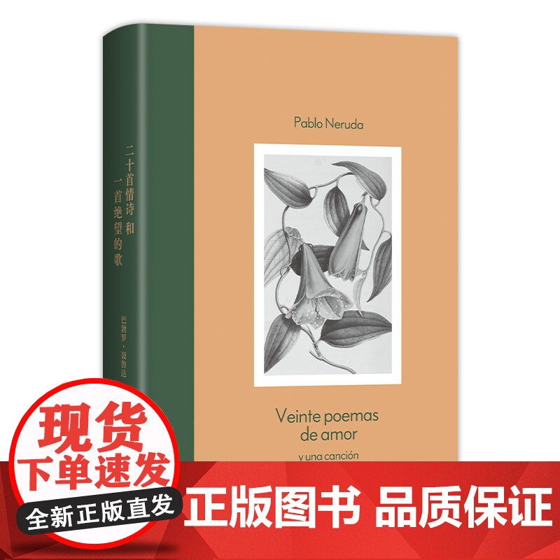 [店正版] 二十首情诗和一首绝望的歌 2023年新版 诺奖得主聂鲁达情诗全集 我喜欢你是沉默的 爱是这么短遗忘是这么长高清大图
