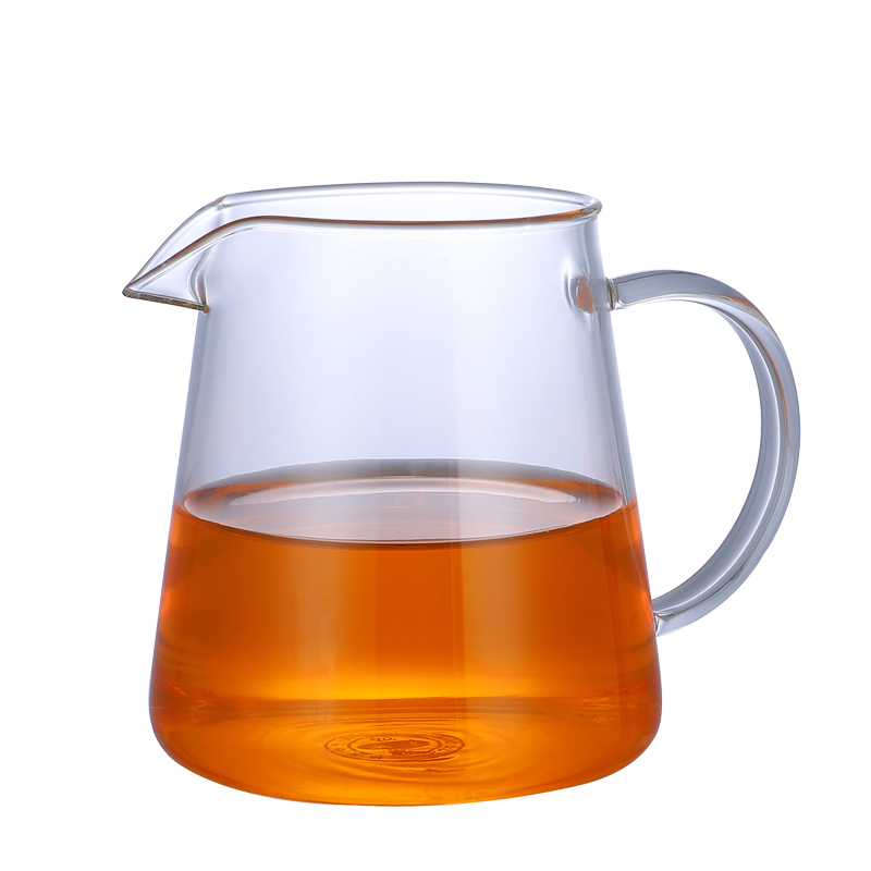 耐热加厚公道杯茶漏套装玻璃泡茶分茶器功夫茶具茶海家用公杯大号|小龙蛋230毫升（送花网）