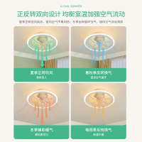 雷士照明吸顶风扇灯卧室餐厅家用隐形灯扇现代带电扇的灯 吊扇灯