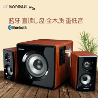 山水(SANSUI)GS-6000(60B)蓝牙音箱 台式电脑电视音响 笔记本电视音响重低音炮 2.1声道音箱