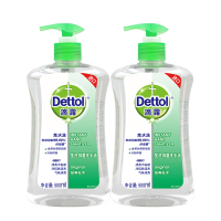 Dettol滴露免洗抑菌洗手液500g*2清洁双手清爽不粘腻有效抑菌99.9%无需用水含甘油护手