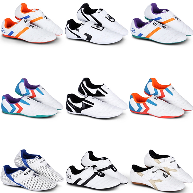 跆拳道鞋儿童训练鞋初学透气成人武术练功鞋初学男女耐磨软底鞋子