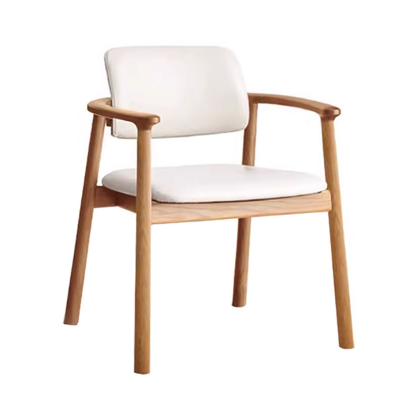 大嘉实木椅橡胶木框架西皮坐垫