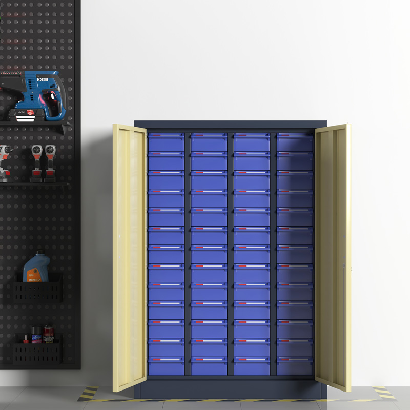 臻远 ZYLJG-W46 零件柜 52抽蓝色带门大号 778*360*1136高清大图