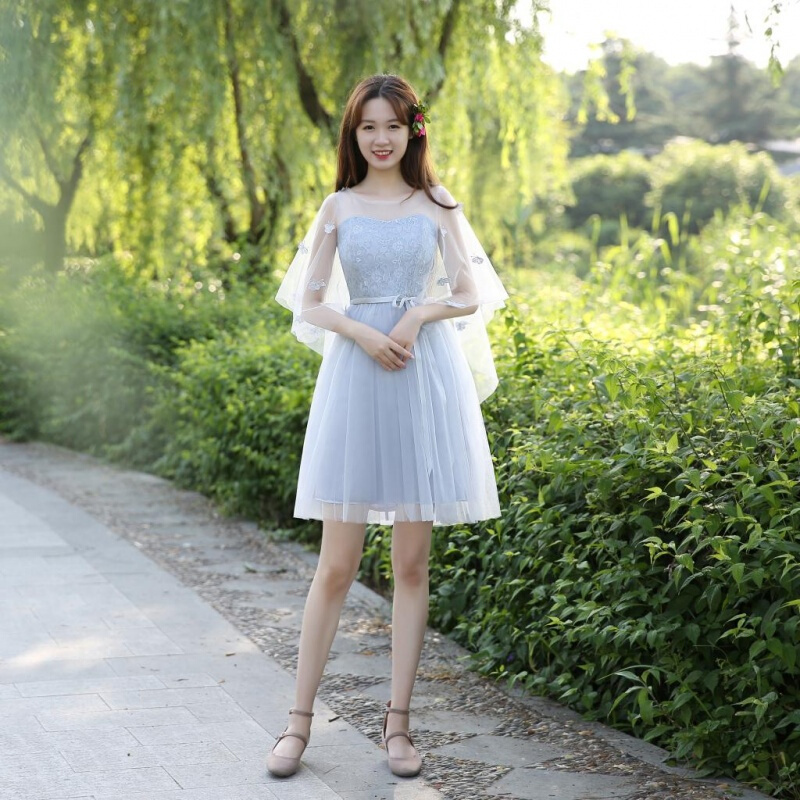 伴娘礼服女2017新款韩版闺蜜装婚礼闺蜜团夏季短小礼服毕业照服装
