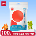 得力超轻粘土彩泥橡皮泥黏土玩具100g 红色+黑色 100g